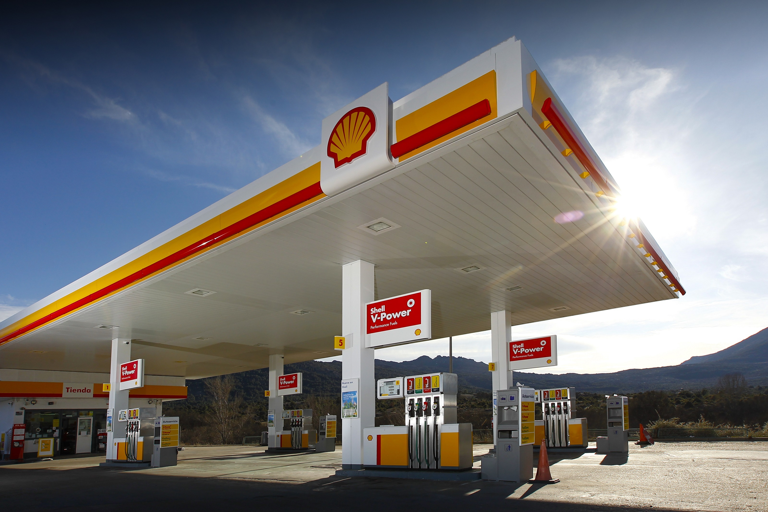 Shell akaryakıt istasyonu görünümü